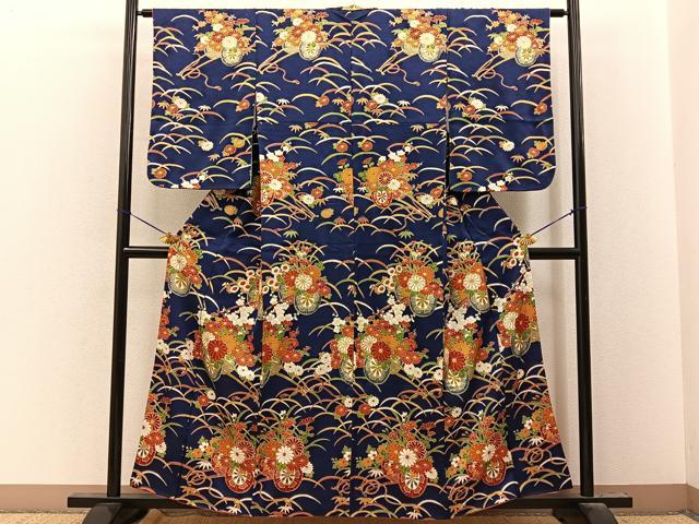 平和屋着物■訪問着 花車文 金彩 正絹 逸品 BAAY8233hj
