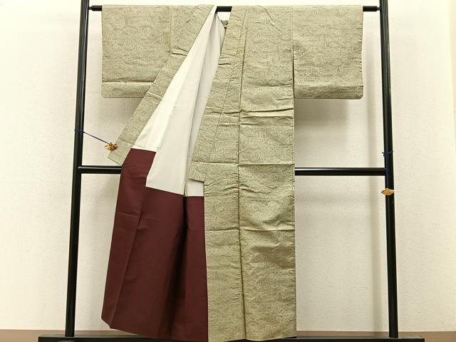平和屋着物■上質な紬 風景文 正絹 逸品 BAAY8246hj
