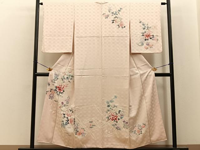 平和屋着物■訪問着 結び紐花文 金彩 正絹 逸品 BAAY8267hj