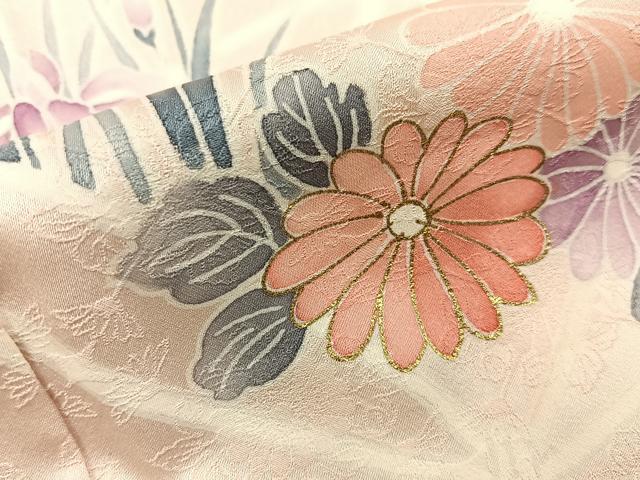 平和屋着物■訪問着 結び紐花文 金彩 正絹 逸品 BAAY8267hj