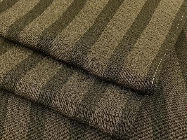 平和屋着物●上質な小紋 間道 鬼しぼ縮緬 正絹 逸品 BAAY8280hj