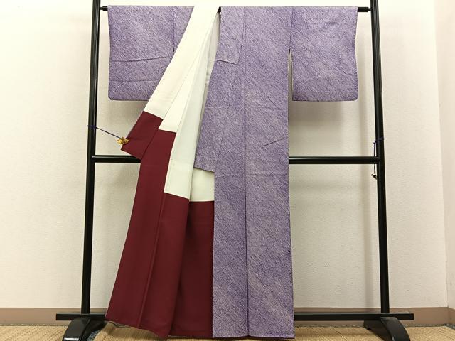平和屋着物■大変加工の良い総絞り小紋 正絹 逸品 BAAY8284hj