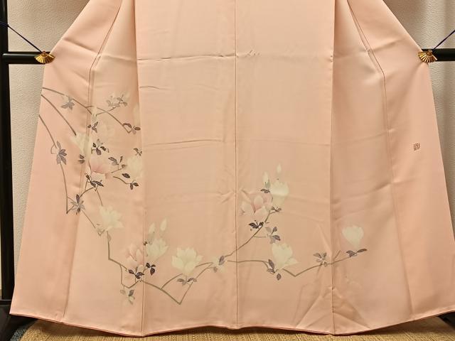平和屋着物■訪問着 友禅 作家物 枝花文 正絹 逸品 BAAY8287hj