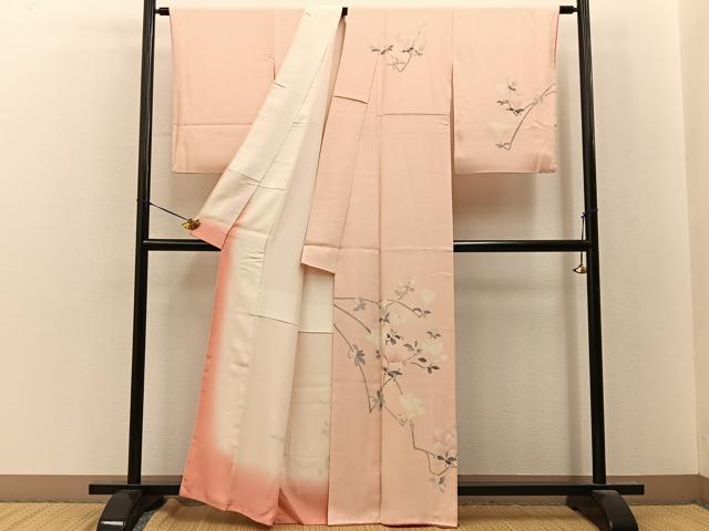 平和屋着物■訪問着 友禅 作家物 枝花文 正絹 逸品 BAAY8287hj