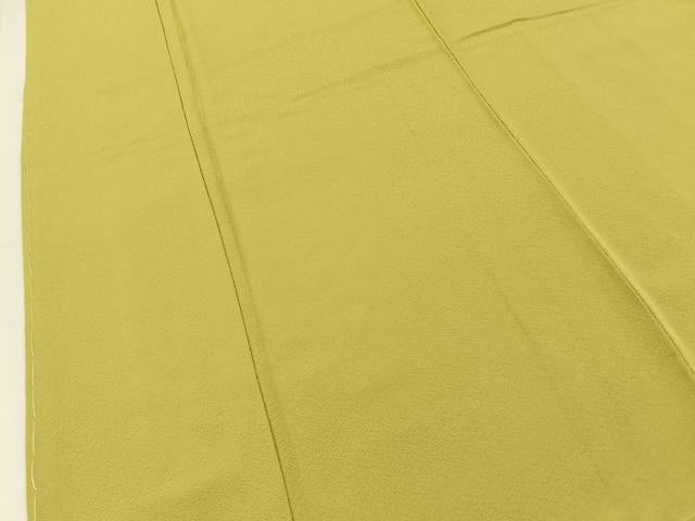 平和屋着物●上質な色無地 堅牢草木染 木蘭色 反端付き 正絹 逸品 未使用 BAAY8293hj