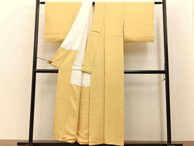 平和屋着物■上質な色無地 花葉色 正絹 逸品 BAAY8295hj