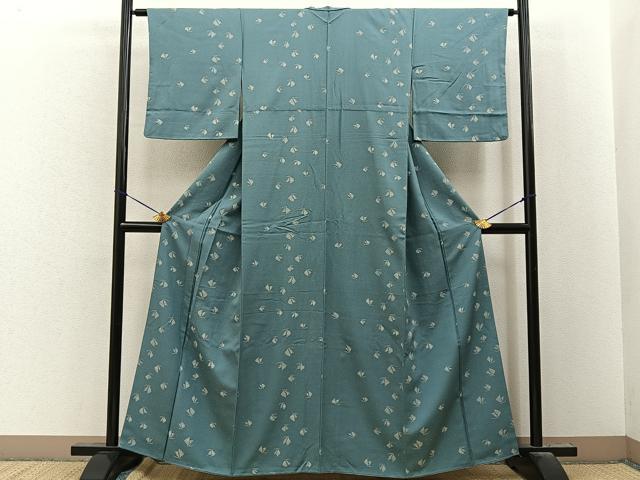 平和屋着物■上質な小紋 舞蝶文 正絹 逸品 BAAY8307hj