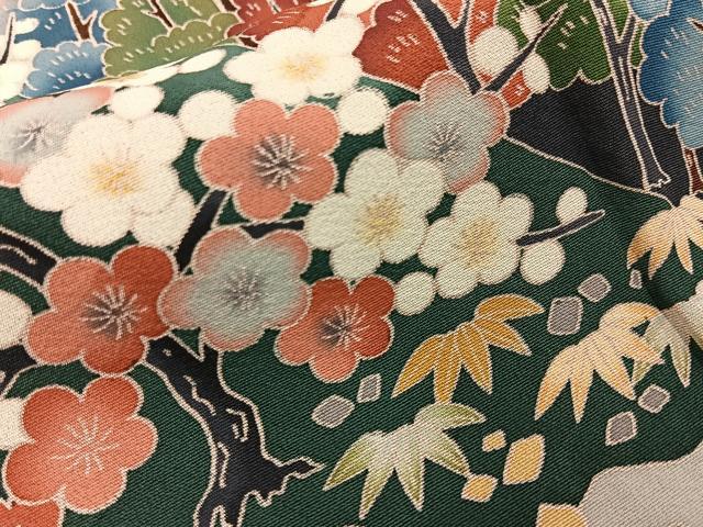 平和屋着物●豪華黒留袖 友禅 作家物 松竹梅 飛鶴風景文 正絹 逸品 未使用 BAAY8309hj