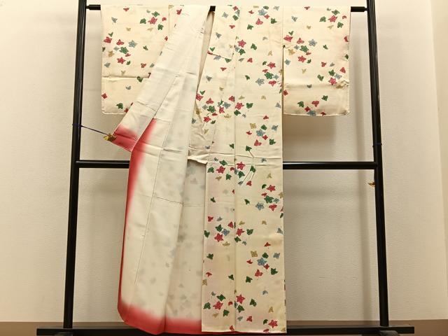 平和屋着物■上質な小紋 舞花文 正絹 逸品 BAAY8314hj