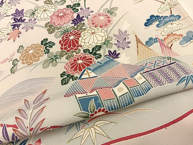 平和屋着物■訪問着 御所解文 金彩 正絹 逸品 BAAY8322hj