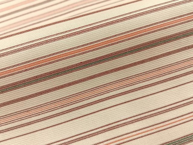 平和屋着物■上質な紬 道行コートセット 横縞 正絹 逸品 BAAY8342hj