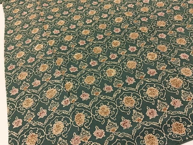 平和屋着物■上質な小紋 型染め 宝相華 正絹 逸品 BAAY8349hj