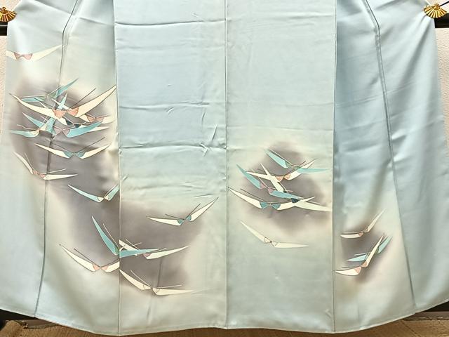 平和屋着物■訪問着 舞蝶文 暈し染め 金彩 正絹 逸品 BAAY8357hj