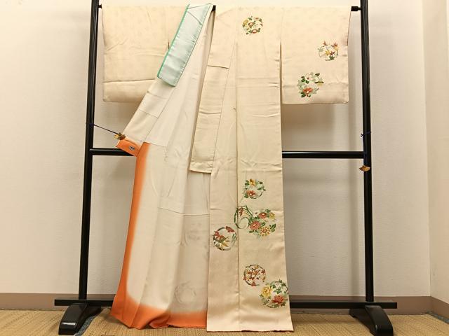 平和屋着物■訪問着 花丸文 金彩 高島屋扱い 正絹 逸品 BAAY8374hj