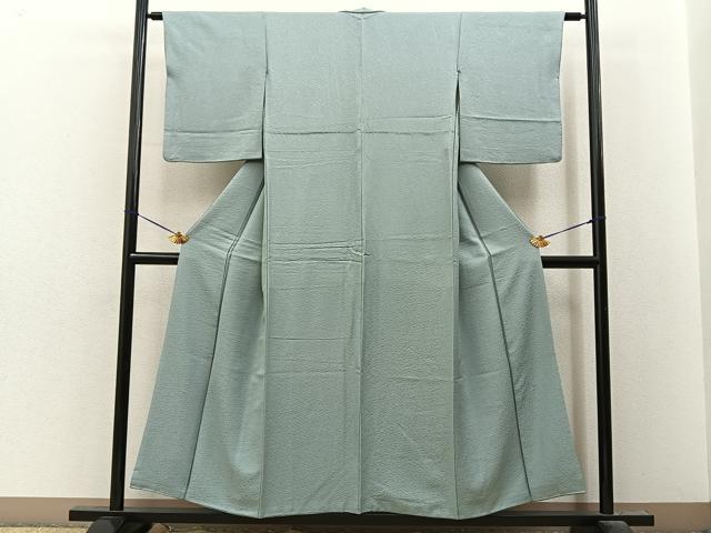 平和屋着物■上質な色無地 柳鼠色 正絹 逸品 BAAY8377hj