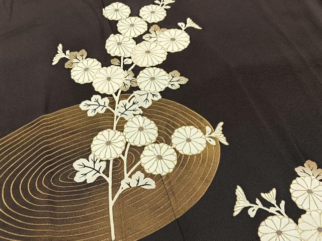 平和屋着物■訪問着 流水菊文 金彩 正絹 逸品 BAAY8381hj