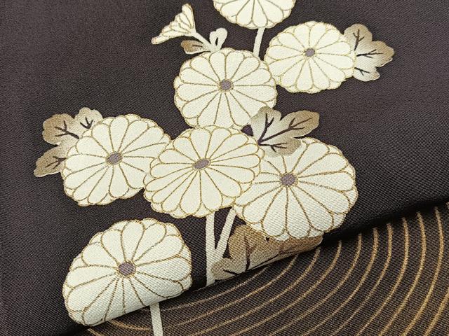 平和屋着物■訪問着 流水菊文 金彩 正絹 逸品 BAAY8381hj