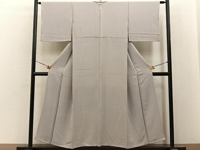 平和屋着物■上質な色無地 亜麻色 正絹 逸品 BAAY8425hj