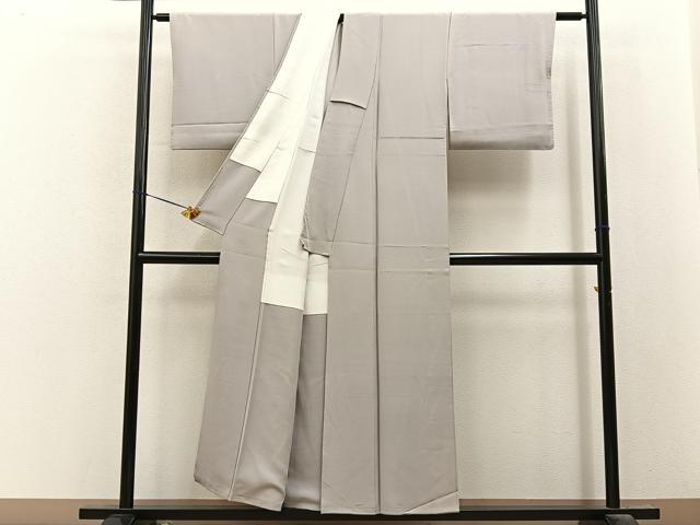 平和屋着物■上質な色無地 亜麻色 正絹 逸品 BAAY8425hj