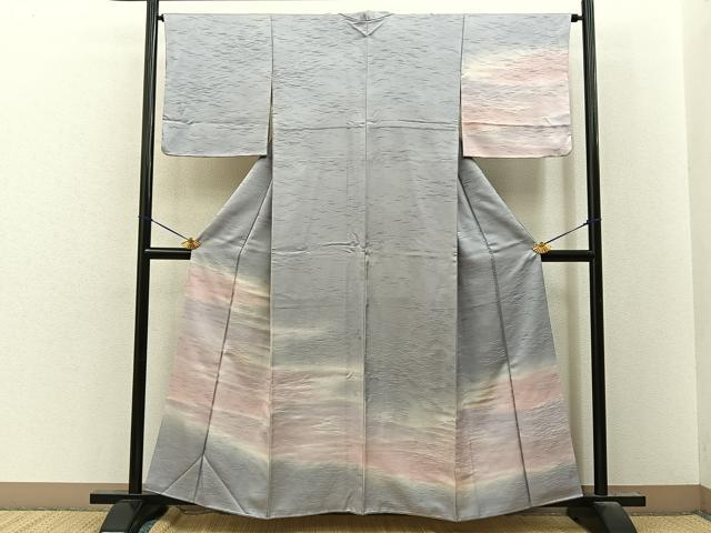 平和屋着物■訪問着 霞文 暈し染め 正絹 逸品 BAAY8435hj