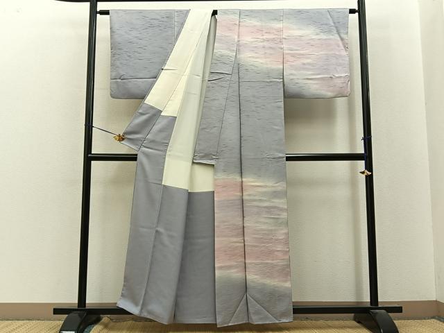 平和屋着物■訪問着 霞文 暈し染め 正絹 逸品 BAAY8435hj