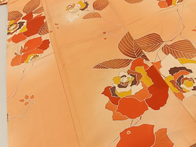 平和屋着物■上質な小紋 薔薇 暈し染め 金彩 正絹 逸品 BAAY8438hj
