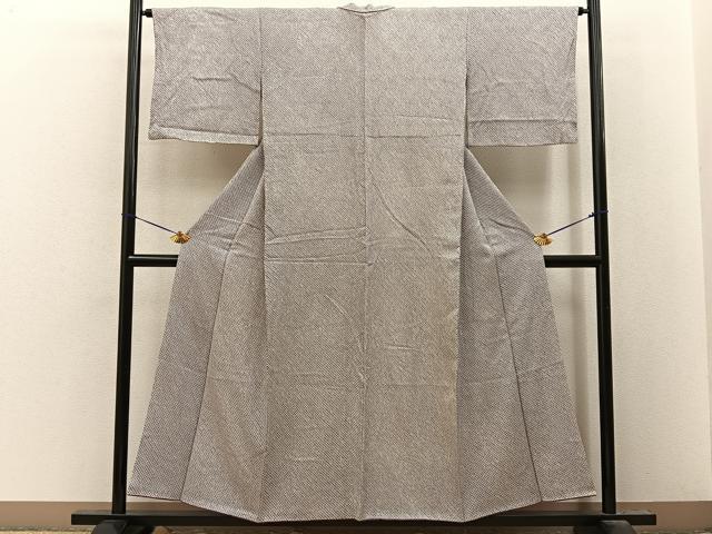 平和屋着物■大変加工の良い総絞り小紋 正絹 逸品 BAAY8442hj