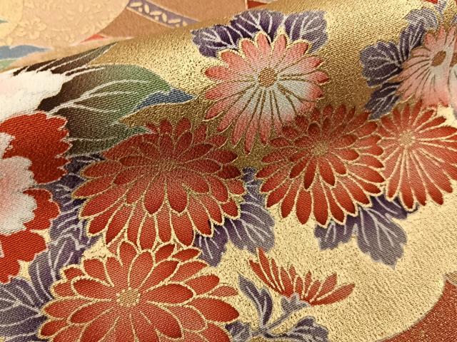平和屋着物■豪華黒留袖 駒刺繍 御所車花文 金彩 正絹 逸品 BAAY8447hj