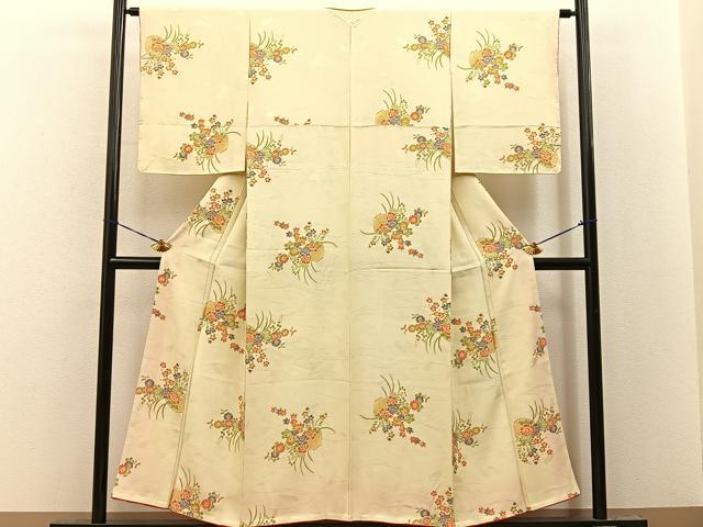 平和屋着物■上質な小紋 花籠文 正絹 逸品 BAAY8457hj