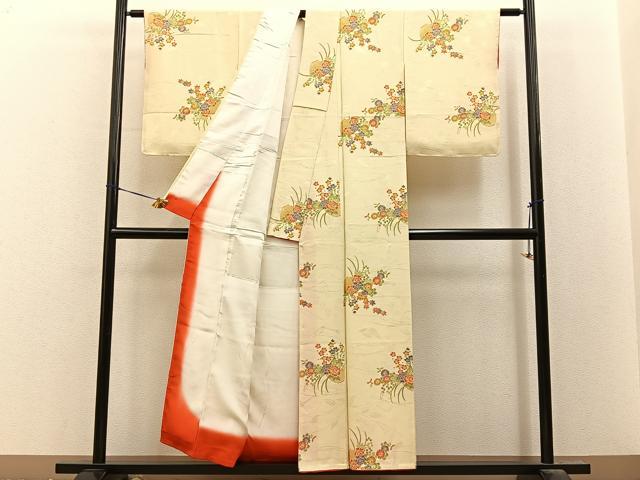 平和屋着物■上質な小紋 花籠文 正絹 逸品 BAAY8457hj
