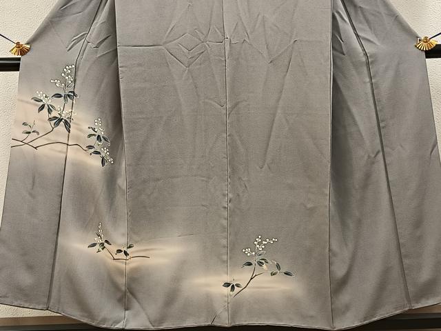 平和屋着物■訪問着 友禅 枝花文 暈し染め 正絹 逸品 BAAY8469hj