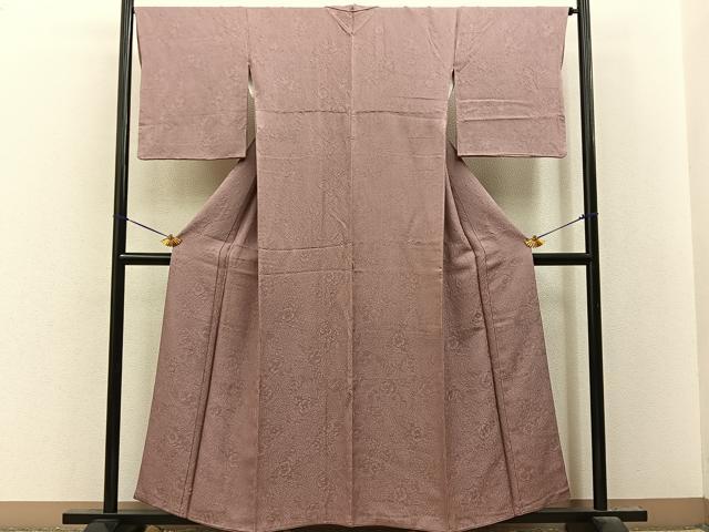 平和屋着物■上質な色無地 辻が花地紋 鴇浅葱色 正絹 逸品 BAAY8472hj