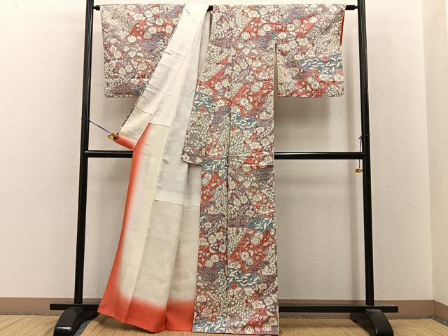 平和屋着物■上質な小紋 辻が花 正絹 逸品 BAAY8483hj