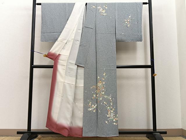 平和屋着物●訪問着 御所車花絵巻文 金彩 大丸扱い 正絹 逸品 未使用 BAAY8494hj