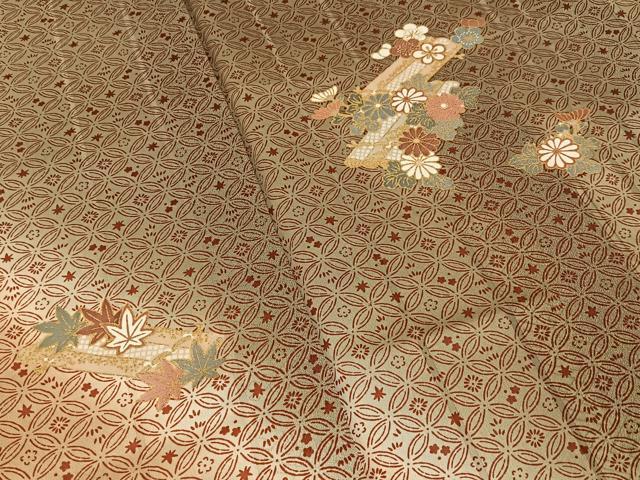 平和屋着物■訪問着 花筏文 暈し染め 金彩 正絹 逸品 BAAY8495hj