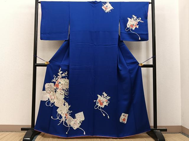 平和屋着物■訪問着 色紙吉祥花文 正絹 逸品 BAAY8498hj