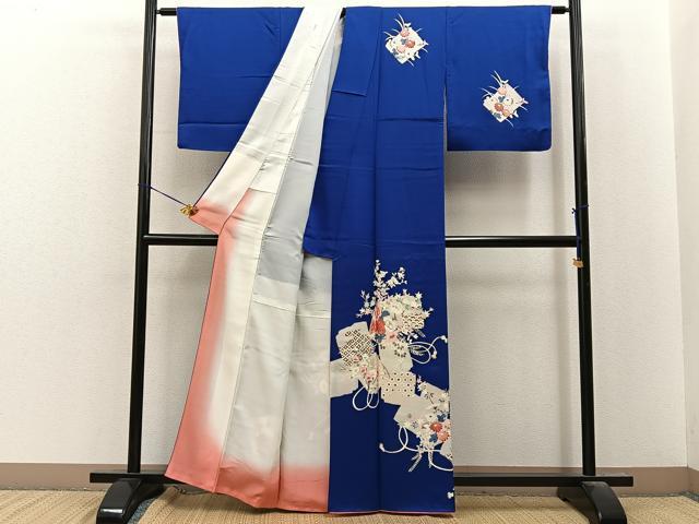 平和屋着物■訪問着 色紙吉祥花文 正絹 逸品 BAAY8498hj