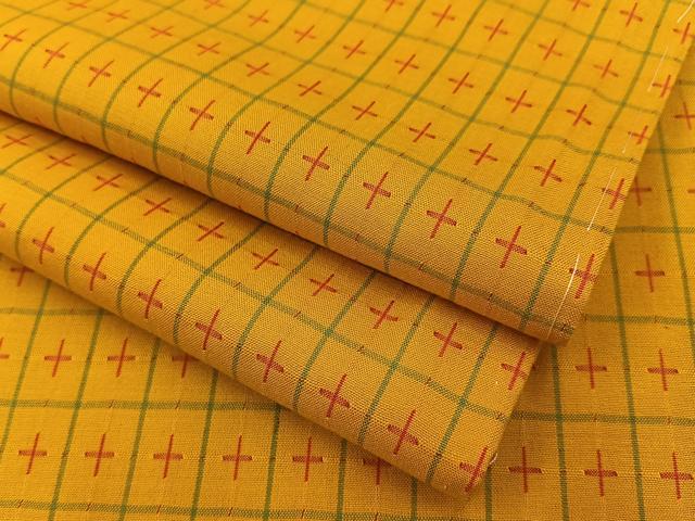 平和屋着物■上質な紬 十字絣 正絹 逸品 未使用 BAAY8502hj