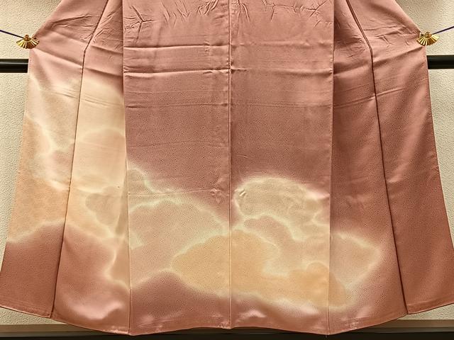 平和屋着物■訪問着 雲重ね文 暈し染め 正絹 逸品 BAAY8515hj