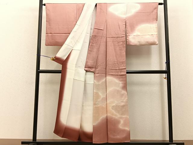 平和屋着物■訪問着 雲重ね文 暈し染め 正絹 逸品 BAAY8515hj