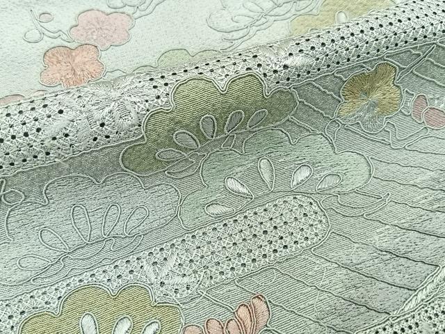 平和屋着物■中国三大刺繍 スワトウ刺繍 訪問着 総刺繍 風景花文 暈し染め 正絹 逸品 BAAY8533hj