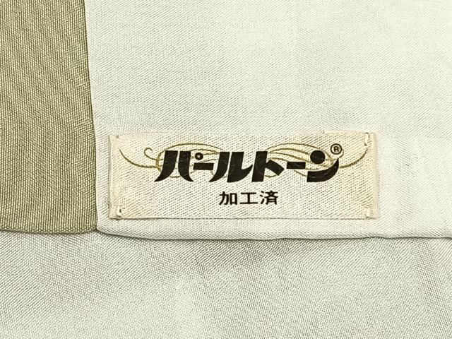 平和屋着物●上質な色無地 動物花地紋 蒸栗色 正絹 逸品 BAAY8540hj