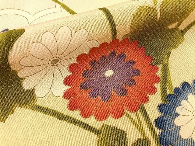 平和屋着物■訪問着 雲重ね菊文 暈し染め 金彩 正絹 逸品 BAAY8582hj