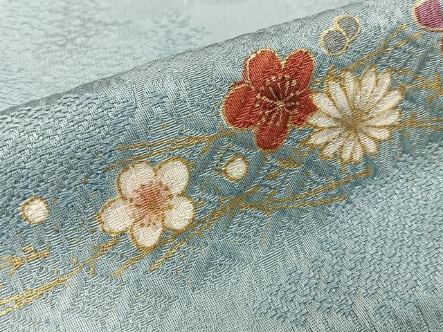 平和屋着物●訪問着 花筏 暈し染め 金彩 正絹 逸品 BAAY8585hj