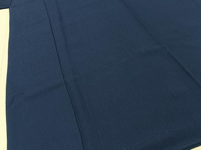 平和屋着物■上質な色無地 村上伸一郎 紺藍色 正絹 逸品 BAAY8592hj