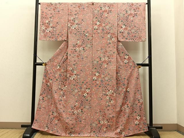 平和屋着物■上質な小紋 辻が花 金彩 正絹 逸品 未使用 BAAY8597hj