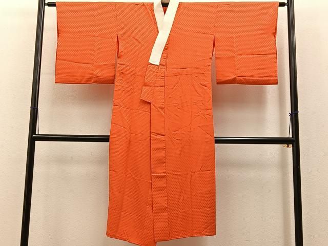 平和屋着物■長襦袢 無双仕立て 鱗地紋 正絹 逸品 BAAY8606hj