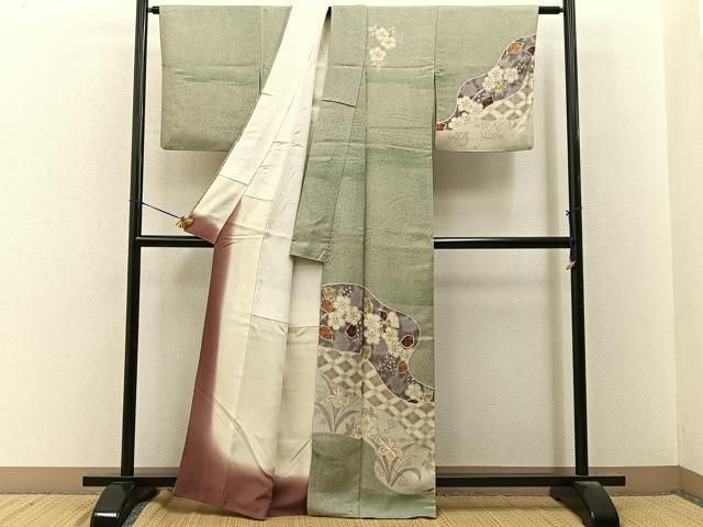 平和屋着物■訪問着 辻が花 金彩 正絹 逸品 BAAY8613hj