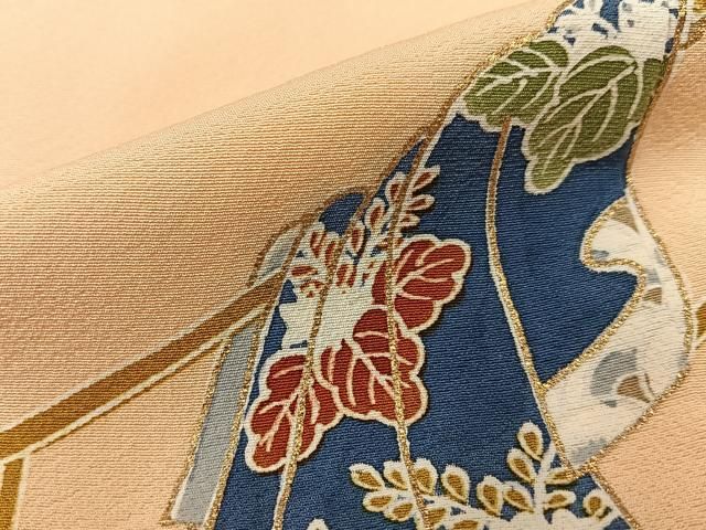 平和屋着物■訪問着 誰が袖秋草文 金彩 正絹 逸品 BAAY8616hj