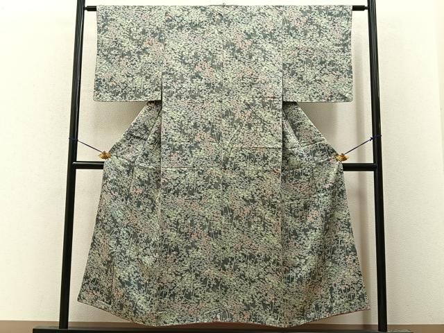 平和屋着物■上質な小紋 笹 正絹 逸品 BAAY8620hj